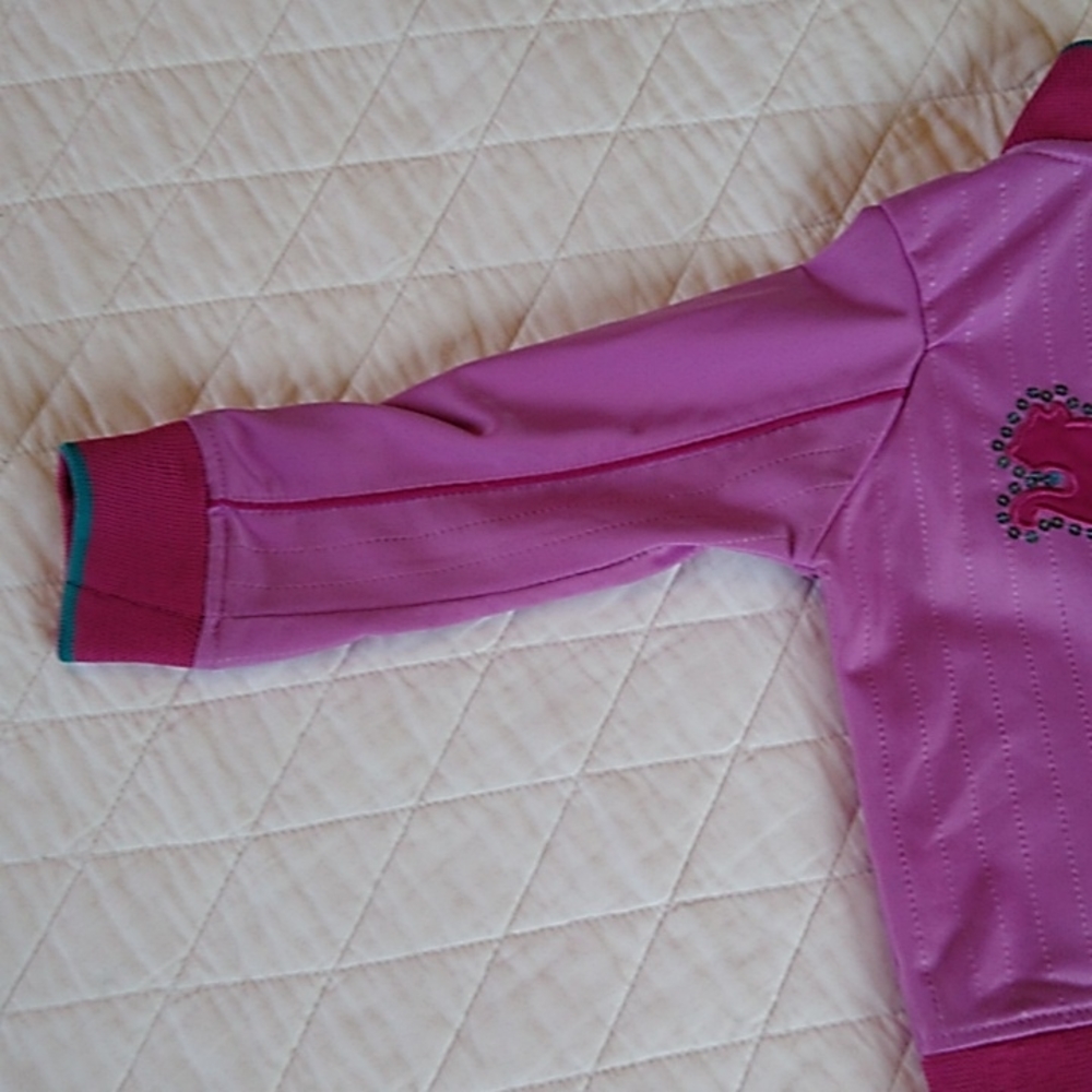 Puma Track Jacket. Toddler Girls 2T. Purple/Pink/Teal. - Picture 8 of 9